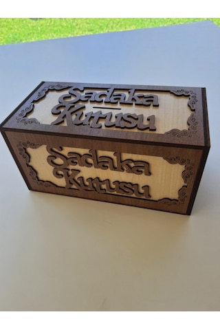 Ahşap Kilitli Sadaka Kutusu Yardım Kutusu Para Kumbarası Cami Ve Yardım Kuruluşları Için
