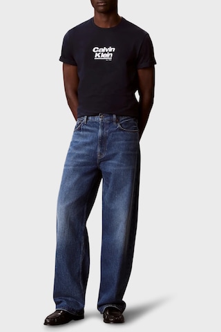 Calvin Klein Erkek T Shirt Lv14rf803g Cef Lacivert