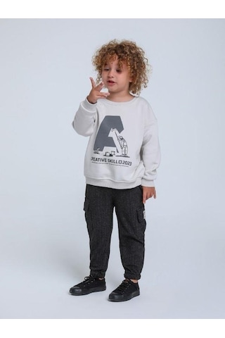 Jack Lions Erkek Bebek Pamuklu Beli Paçası Lastikli Yumuşak Pantolon-14749 Siyah