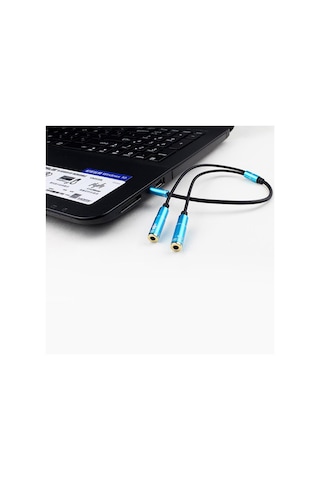 3.5 Mm Stereo Kulaklık + Hoparlör Çoklayıcı Kablo