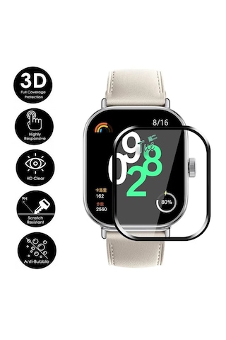 Xiaomi Redmi Watch 4 Pmma Ekran Koruyucu 3d Kavisli Full Kaplama
