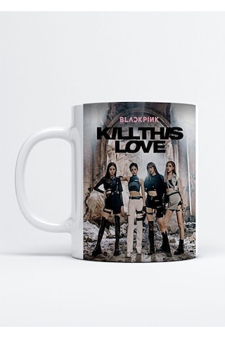 Kill This Love Blackpink Baskılı Porselen Kupa Bardak Beyaz