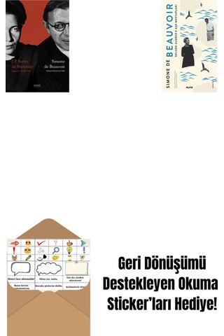 J. P. Sartre İle Söyleşiler + Nelson Algren'e Aşk Mektupları + Okuma Sticker'ları