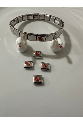 Karpuz Dilimi İtalyan Bileklik Charmı Sadece Charm Gönderilir Kırmızı