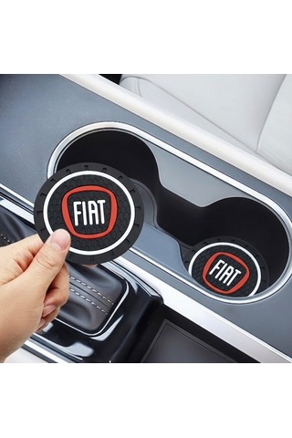 Fiat Silikon Bardaklık Altlığı 2 Li Set Araç Içi Bardak Altlığı Aksesuar
