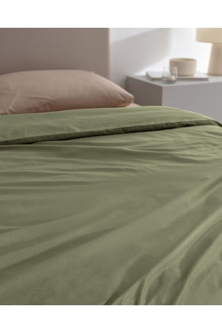 Madame Coco Manon King Size %100 Pamuk Ranforce Düz Nevresim - Haki 8684427057193 Çok Renkli