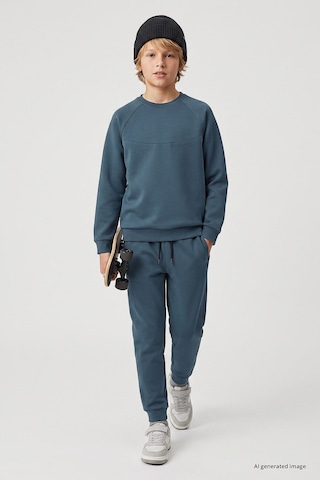 TOMMYLIFE Orman Yeşili Standart Fit Basic Dikiş Detaylı Erkek Çocuk Eşofman Takım - 11325 Koyu Yeşil