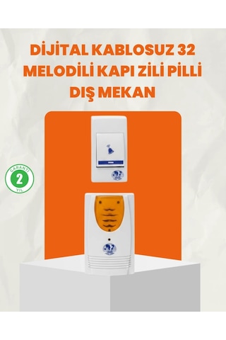 Kablosuz Kapı Zili Ev Ve Ofis İçin Konforlu Çözüm Çok Renkli