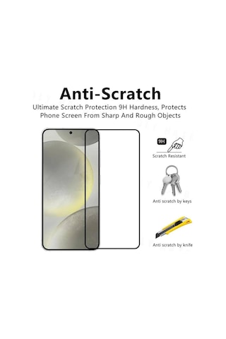 Samsung Galaxy S24 Tamperli Ekran Cam Koruyucu 9h Glass Screen Protector Tam Kaplayan Film Polymer