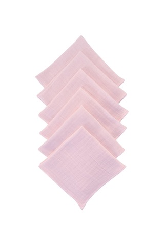 Bürümcük 25x25cm Bebek Ağız Bezi Ter Bezi 6'lı Pmb Pembe