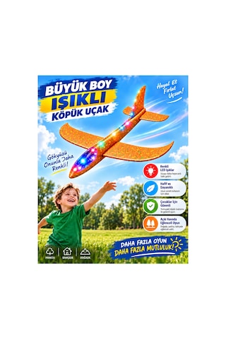 Led Işıklı Köpük Uçak Oyuncak -büyük Boy Hafif Ve Dayanıklı Eva Köpük Kolay Kurulum Açık Hava Çocuk Oyuncağı - 921723640