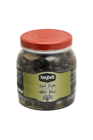 Heybeli Doğal Fermente Siyah Zeytin Pet 1 KG
