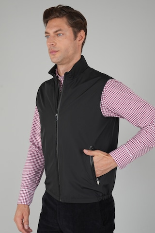 Bisse Siyah Polo Yaka Cepli Polyester Kışlık Erkek Yelek Ylk24k24001 D99 Siyah