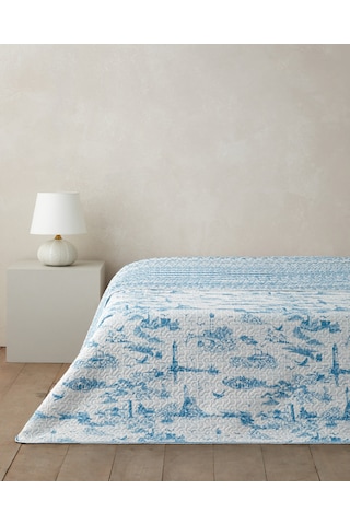 Seaside Serenity Çift Kişilik Çok Amaçlı Örtü 200x220 Cm Mavi Seaside Serenity Çift Kişilik Çok Amaçlı Örtü 200x220 Cm Mavi
