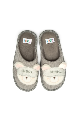 Twigy Nikki Çocuk Ev Terliği Gri 30/35 YY0416 Gri