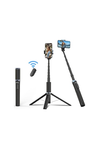 Jmary Kt-259 Tripod Ve Selfie Çubuğu 360 Derece Dönebilen Kablosuz Kumandalı Siyah