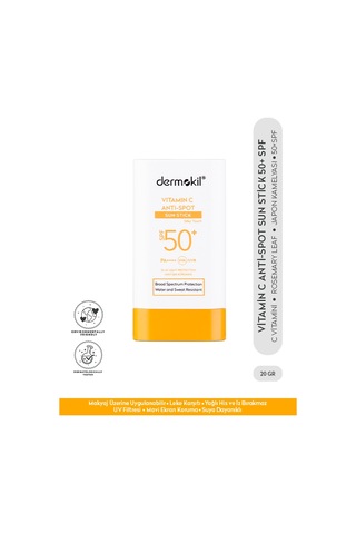 Dermokil Vitamin C Anti-Spot Sun Leke Karşıtı Stick Güneş Koruyucu Stick SPF50+ 20 G