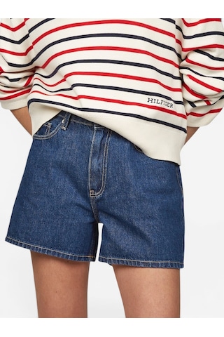 Tommy Hilfiger Dnm Mını Short Hw Ace Kadın Mavi Şort - Ww0ww44385
