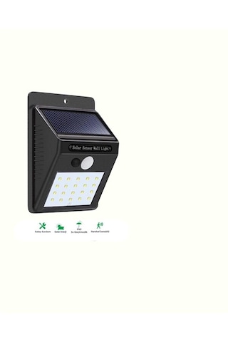 Güneş Enerjili Akıllı Duvar Lambası Pır Sensörlü Otomatik Aydınlatma Dış Mekan İçin
