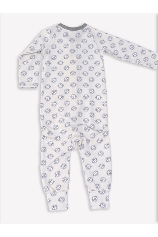 Ozmoz Kuzu Baskılı Organik Bebek Tulum - Sd715 Çok Renkli