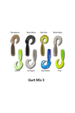 Hanfish Gurt 60 Mix 3 Silikon Yem 8 Adet
