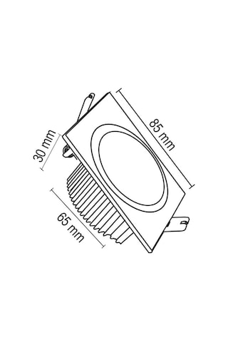 Forlife 5w Kare Beyaz Kasa Günışığı Cob Led