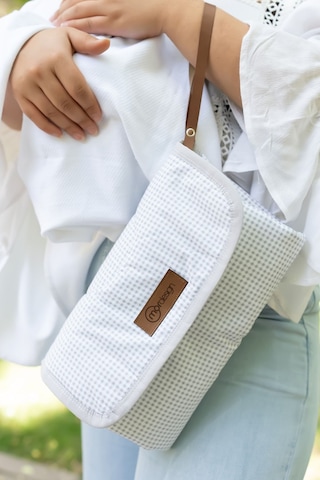 Bebek Çanta Alt Açma Minderi Alt Değiştirme Pedi, Taşınabilir Bakım Çantası, Clutch Seri, Gri Gri