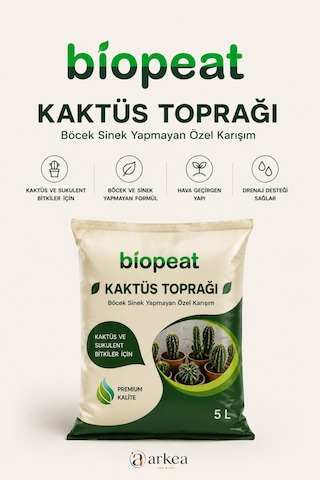 5 Lt Kaktüs Toprağı Sukulent Ve Kaktüsler İçin Hava Geçirgen Özel Karışım 1000