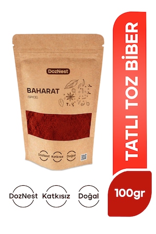 Doznest Kırmızı Toz Tatlı Biber 100 Gr Özenle Öğütülmüş, Premium Kalite