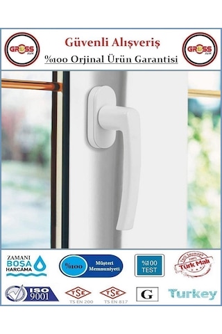 Pimapen Pvc Tekli Pencere Kolu Beyaz - 2 Adet