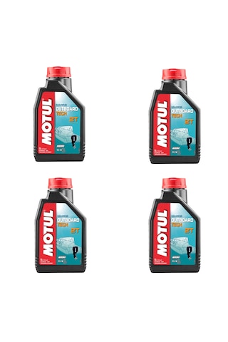 Motul Marine Outboard Tech 2T 2 Zamanlı Tekne Motor Yağı 1 L 4 Adet