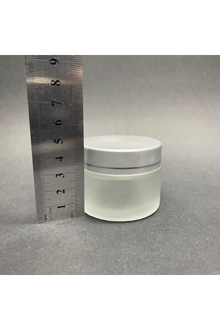 50 Cc Buzlu Cam Krem Kavanoz, Gümüş Kapaklı İç Contalı, 50ml Buzlu Cam Krem Kavanoz X 10 Adet Genel