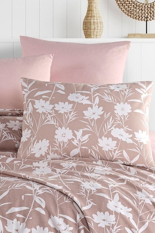 As Perde Cotton Life Çift Kişilik Pike Takımı Stella Gül Kurusu