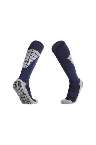 Folinda Uzun Bilek Futbol Çorabı - Nem Emici, Nemin Suyu Tutan, Kaymaz Altı - Lacivert M 35-39 Mavi