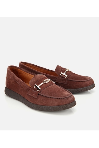 Hotiç Kadın Süet Deri Kahverengi Yumuşak Tabanlı Comfort Günlük Loafer 01ayh314380a480 01ayh314380a480 Kahverengi