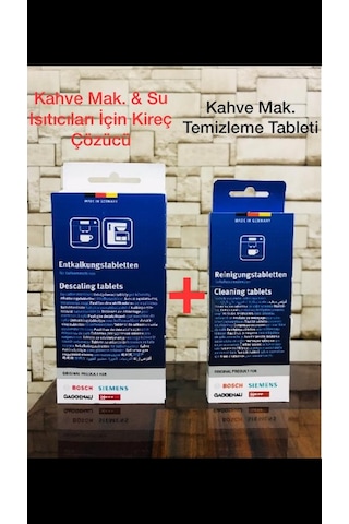 Kahve Mak. & Su Isıtıcıları İçin Kireç Çözücü Ve Temizleme Tablet