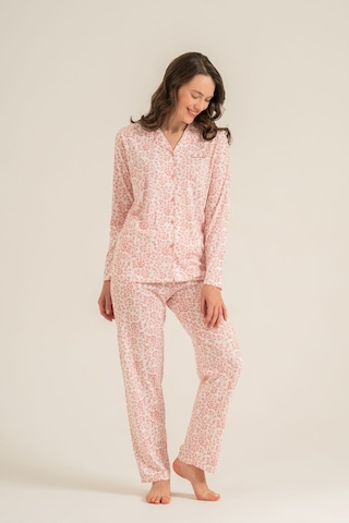 Pierre Cardin Kadın Flowers Pembe Gömlek Pijama Takımı Pc9271-s-v2 Pc9271-s-v2