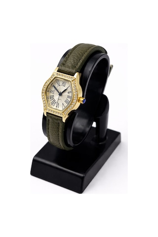 Cazion Süet Deri Kayış Gold Kasa Taş Detaylı Kadın Vintage Retro Saat Bakır Cazion Süet Deri Kayış Gold Kasa Taş Detaylı Kadın Vintage Retro Saat Bakır