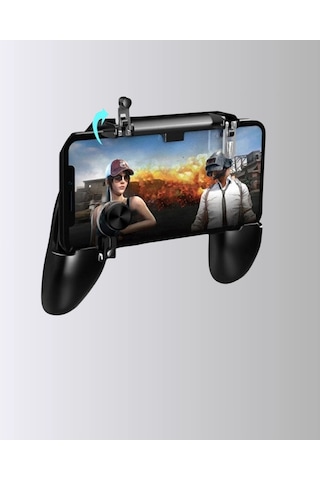 Joystick Ve Parmak Tetikleyicili Mobil Oyun Gamepad Tutucu