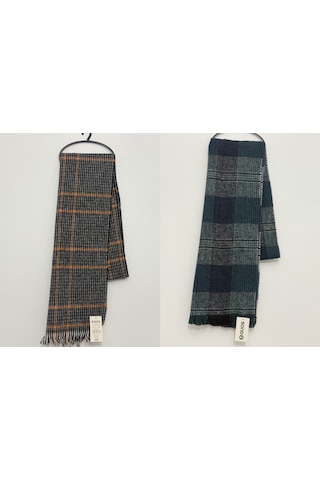 Atkı Seti 2 'li Unisex Kadın Erkek Model 6 Çok Renkli