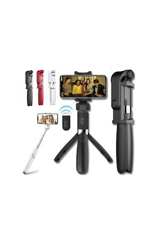 Selfie Stick L01 Bluetooth Kumandalı Selfie Çubuğu Tripod Monopod 5324