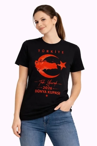 Alyn Wear Türkiye Ay Yıldız 2026 Dünya Kupasi Taraftar Forma T-shirt - Siyah