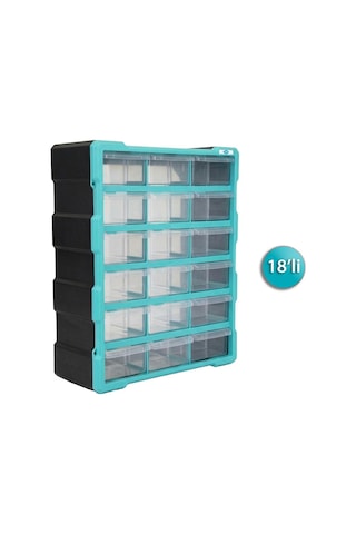 Eurostar Kkd5118 Dikey Monoblok Organizer Çekmece Seti 18'li