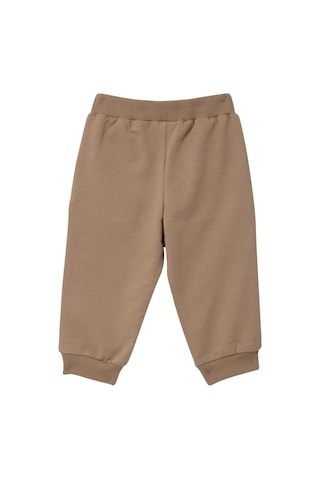 Unisex Bebek Nakış Detaylı Eşofman Takımı - Bej Bej