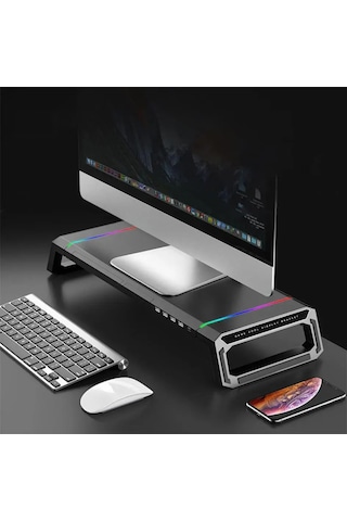 Monozone Bilgisayar Monitör Yükseltici Laptop Sehpası Rgb 4
