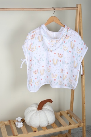 Luckka %100 Pamuk Bebek Çocuk Müslin Panço - Ztpanço 001