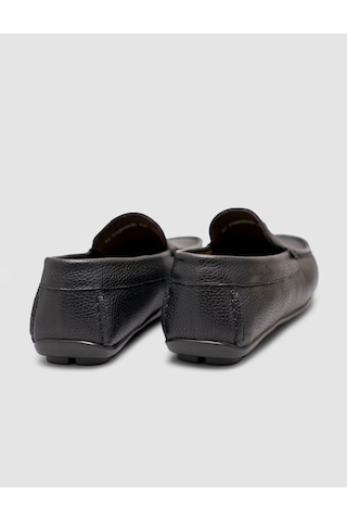 Cabani Vadata Hakiki Deri Erkek Loafer Ayakkabı Siyah