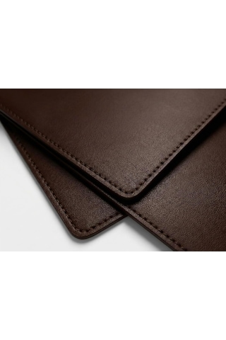 40x90 El Yapımı Deri Masa Pad - Premium Kaymaz Deri Mousepad Ve Klavye Altlığı - Sümen Masa Matı Acı Kahve 124-Pembe