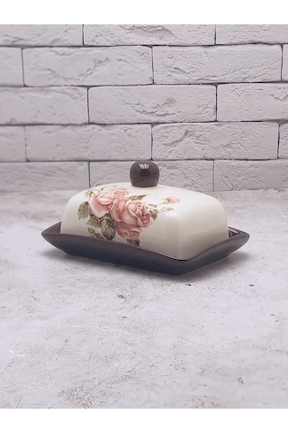 Rosenberg Krem Peynir İçin Kapaklı Seramik Tereyağı Kabı 205444977 Sütlü