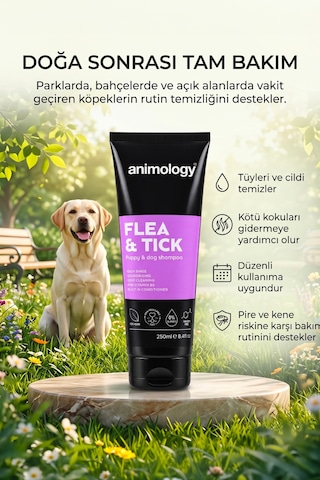 Animology Flea Tick Pire ve Kene Köpek Şampuanı 250 ML